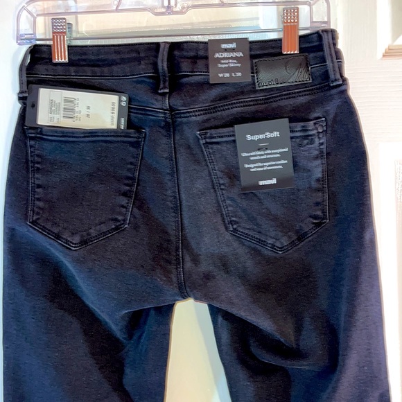 NWT - ADRIANA Dark Smoke Supersoft jeans. These are gorgeous. Size: 28/30. - Picture 4 of 10